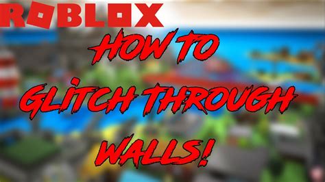 How To Glitch Through Walls In Roblox 2020 Youtube
