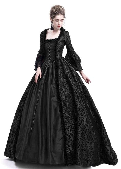 Black Ball Gown Victorian Masquerade Dress D D Roseblooming