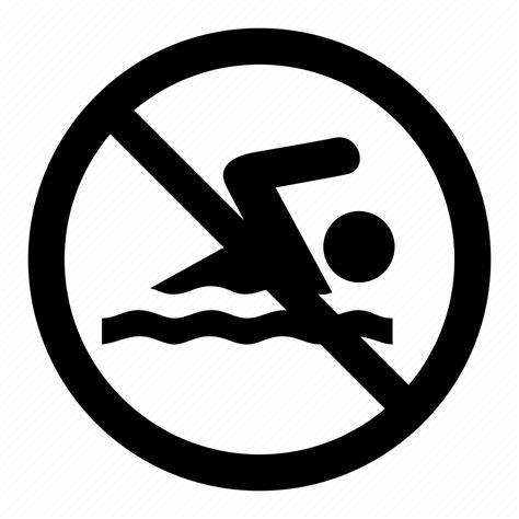 Lake No Prohibition River Signs Swimming Warning Icon Download