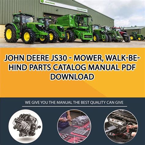 John Deere Js30 Mower Walk Behind Parts Catalog Manual Pdf Download