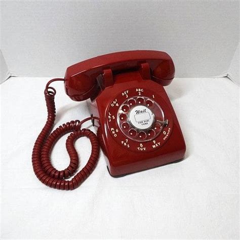 1982 Red Rotary Dial Telephone By Bell System Western Electric