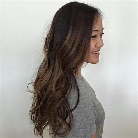 This deep coloring does mean that the hair contains a lot of natural red (pheomelonin) pigment. Balayage on virgin Asian hair | Hair color asian, Balayage ...