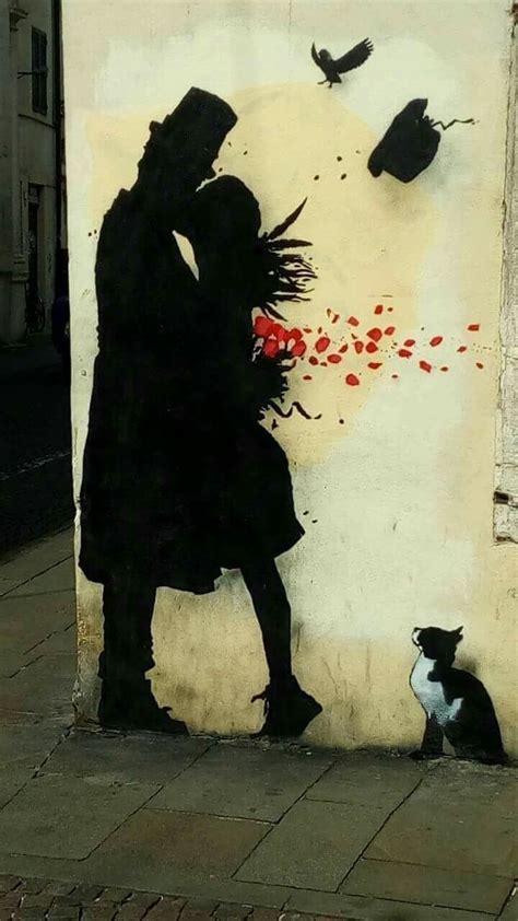The Kiss Street Art By Kenny Random Padova Italy Banksy Art