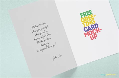 Free Greeting Card Mockup | ZippyPixels