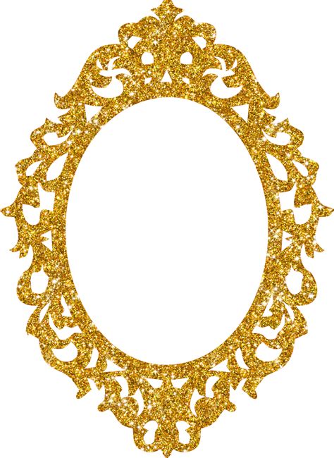 Frame Dourado Png Oval Frames Golden Red And White Color Png Format