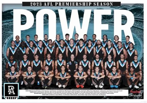 Port Adelaide Power Team Poster Afl Football Free Post Eur