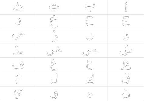 Arabic Alphabet Chart A Visual Reference Of Charts Chart Master
