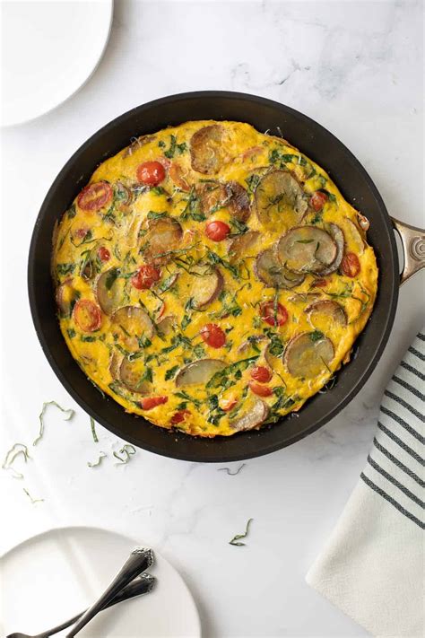 Vegetable Frittata Potato And Spinach Meaningful Eats