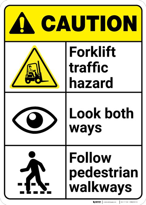 Forklift Pedestrian Shared Zone National Safety Signs