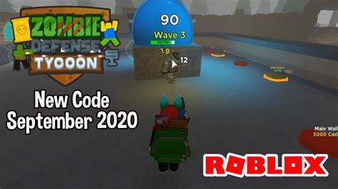 Roblox Zombie Defense Tycoon New Code September 2020 Youtube