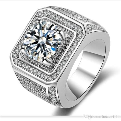 You can find men's wedding rings ranging from 2mm to 9mm, but the average size is around 5mm to 7mm. New Hiphip Full Diamond Rings For Mens Women'S Top Quality ...