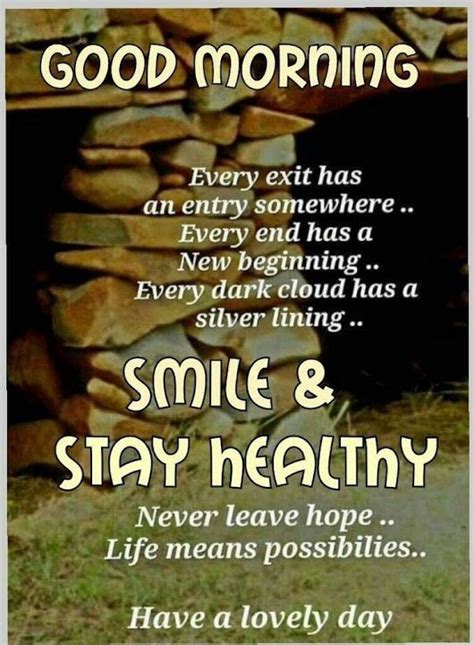 Smile And Stay Healthy Good Morning Pictures Photos And Images For