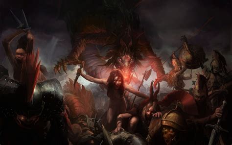 Wallpaper Women Fantasy Art Dragon Demon Mythology Nude Games Screenshot Musical