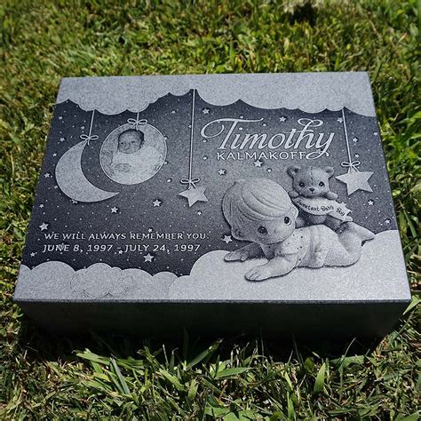 A Black Granite Laser Engraved Memorial Marker Is A Beautiful Way To