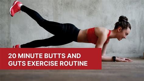 20 Minute Butts And Guts Exercise Routine In 2022 Workout Routine Calorie Workout Exercise