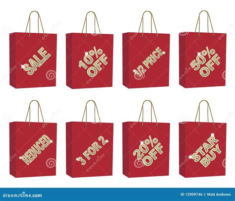 Sale Bags Stock Vector Illustration Of Clip Isolated 12909746