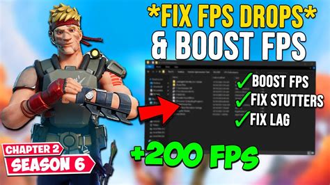 Fix Fps Drops In Fortnite Boost Fps Chapter 2 Season 6 Youtube
