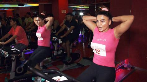 Rakhi Sawant Hot Gym Workout At 48 Fitness Mumbai Spivi Technology
