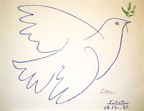 Pablo Picasso Dove Of Peace Signed Lithograph Lot 34