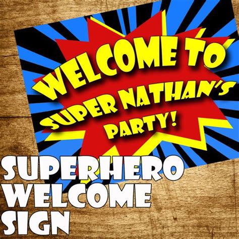 Printable Diy Superhero Party Welcome Sign Easy To Make And