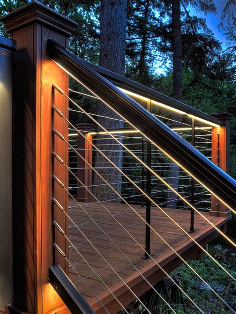 Single post handrail wrought steel • ideal for one or two steps. 27 Outdoor Step Lighting Ideas That Will Amaze You ...