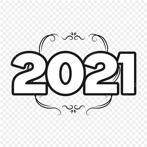Modern 2021 Year Typography Design Vector Number Event Greeting