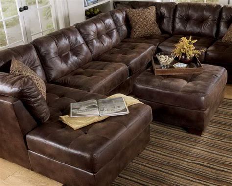 Brown Leather Sectional With Chaise And Recliner