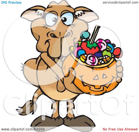 Royalty Free Rf Clipart Illustration Of A Trick Or Treating Camel