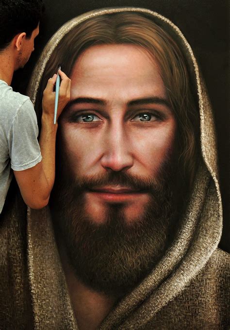 Jesus Cristo 80x120 Pintura Realista Imagens De Cristo Face De