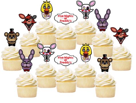 Five Nights At Freddys Birthday Cupcake Toppers