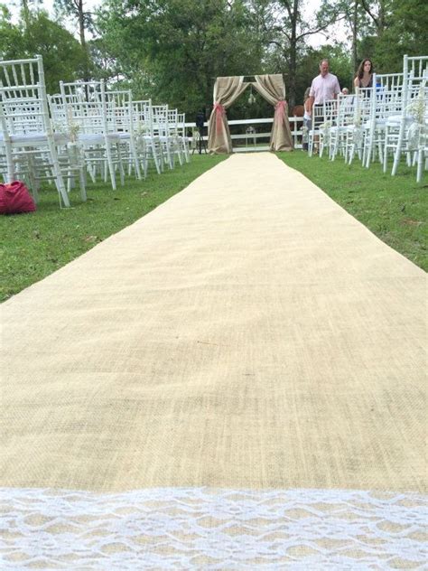 Burlap And Lace Aisle Runner Custom Made By Theburdhouse On Etsy Burlap