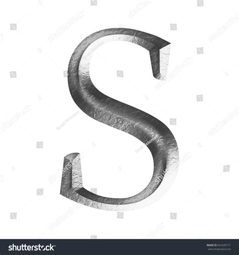 Chiseled Stone Textured Alphabet Uppercase Capital Stock Illustration