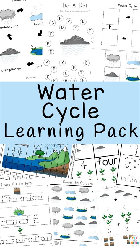 Water Cycle Worksheet Learning Pack Fun With Mama