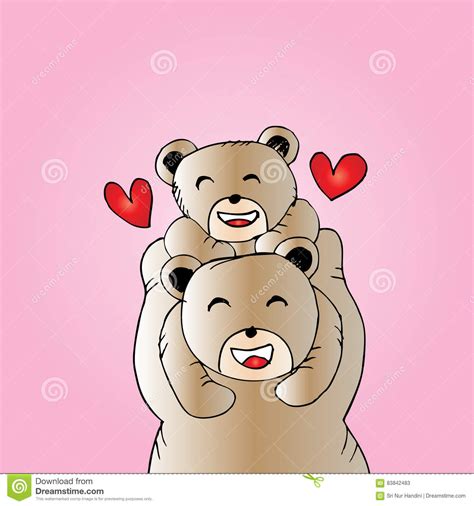 Mother Bear And Baby Bear Stock Vector Illustration Of