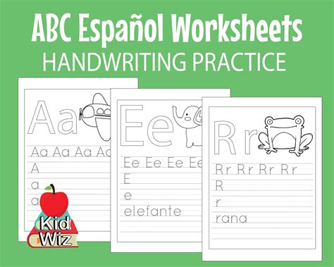 Spanish Abc Worksheets For Kids Preschool Kindergarten Homeschool