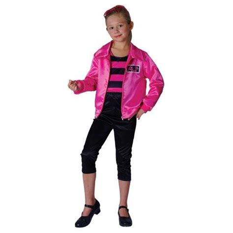 50s Rock N Roll Girls Fancy Dress Pink 50s Jazz Kids Childrens Costume
