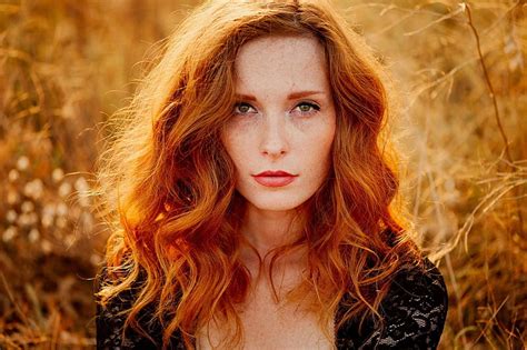 Beautiful Redhead Red Redhead Bonito Freckles Woman Hair Girl