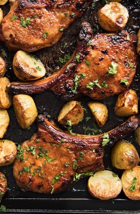 Baste again after 15 minutes. Oven Baked Pork Chops with Potatoes | Recipe | Baked pork ...