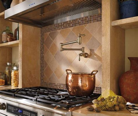 Install a new kitchen faucet to update the look of your kitchen. 6 Design Ideas For Your Range Backsplash