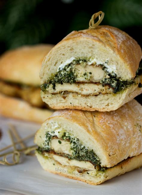 Goat Cheese Pesto Chicken Sandwich Table For Two By Julie Chiou