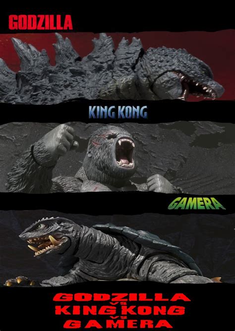 Burn book foi divulgado um novo pôster incrível de godzilla vs. Godzilla vs. King Kong vs. Gamera poster by ...
