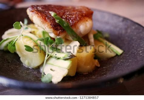 Grilled Barramundi Cauliflower Greens Stock Photo 1271384857 Shutterstock