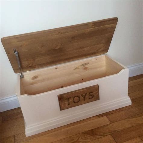 Handmade Solid Wooden Pine Toy Box Ottoman Painted Stained And Waxed