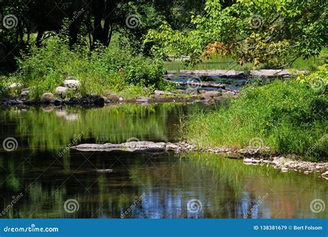 Sandy River In Unity Maine At The Peak Of Summer Stock Image Image Of