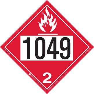 Un Hazard Class Flammable Gas Tagboard Icc