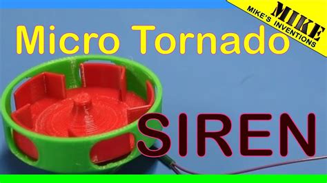 3d Printed Micro Tornado Air Raid Siren Youtube
