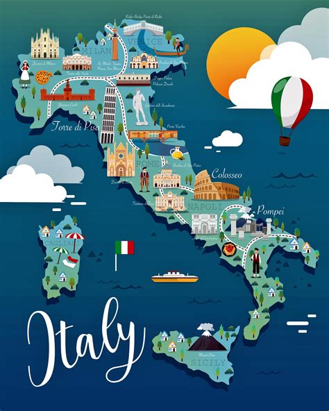 Italy Attractions Map