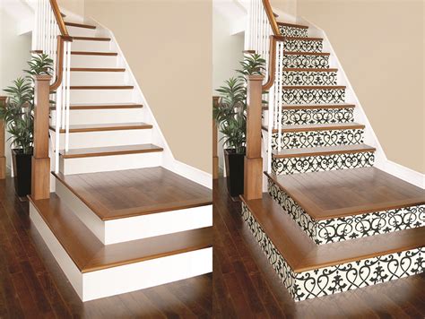 Diy Project Wallpaper On Stair Risers Brewster Home Wallpaper