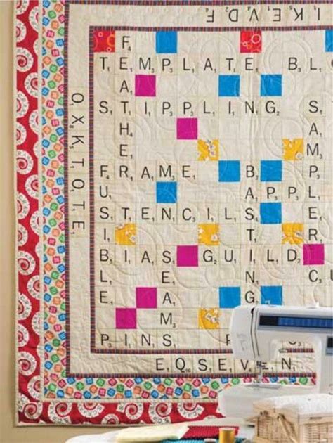 Crossword Puzzle Scrabble Quilt Quilts Quilt Patterns