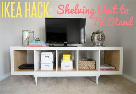 Ikea Hack Shelving Unit To Tv Stand